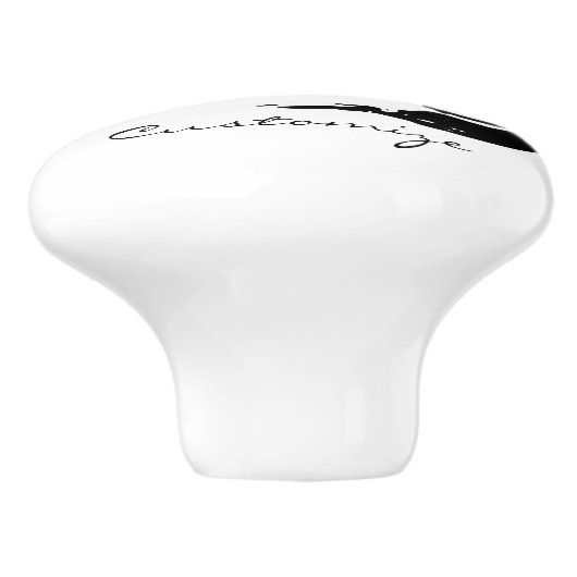 Loon-zwemvogels Art Thunder_Cove Keramische Knop (Zijkant)