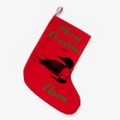Loon-zwemvogels Art Thunder_Cove Kleine Kerstsok (Voorkant (Hangend))