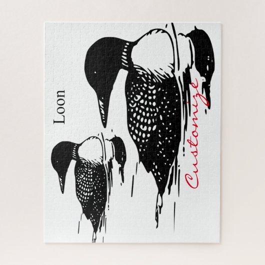 Loon-zwemvogels Art Thunder_Cove Legpuzzel (Verticaal)