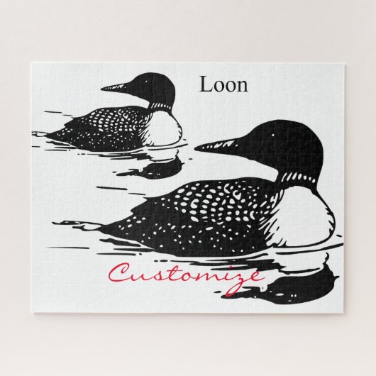 Loon-zwemvogels Art Thunder_Cove Legpuzzel (Horizontaal)