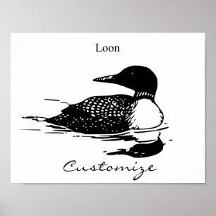Loon-zwemvogels Art Thunder_Cove Poster