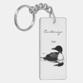 Loon-zwemvogels Art Thunder_Cove Sleutelhanger (Voorkant Links)