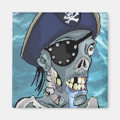 Looney Pirate Zombie Magnet (Devant)