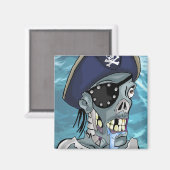 Looney Pirate Zombie Magnet Magneet (Voorkant / Achterkant)