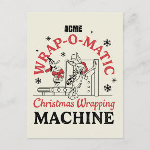 LOONEY TUNES™   ACME Wrap-O-Matic Wrapping Machine Briefkaart