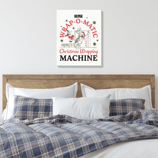 LOONEY TUNES™ | ACME Wrap-O-Matic Wrapping Machine Canvas Afdruk (Insitu (Slaapkamer))