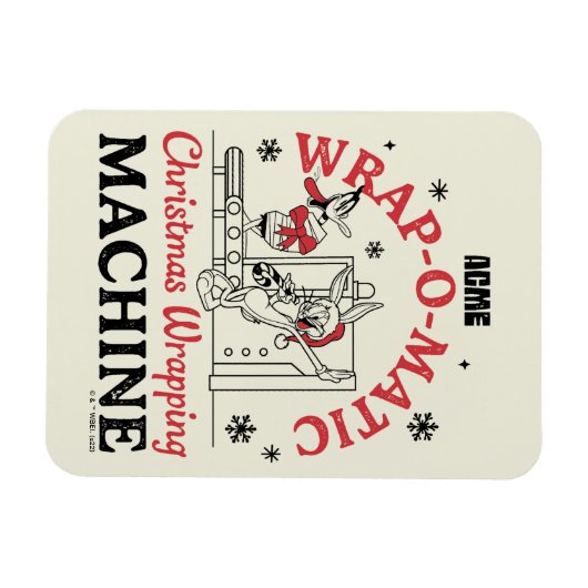 LOONEY TUNES™ | ACME Wrap-O-Matic Wrapping Machine Magneet (Horizontaal)