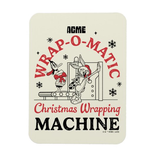 LOONEY TUNES™ | ACME Wrap-O-Matic Wrapping Machine Magneet (Verticaal)
