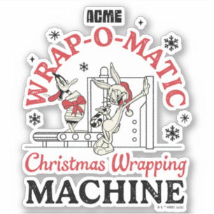 LOONEY TUNES™   ACME Wrap-O-Matic Wrapping Machine Sticker