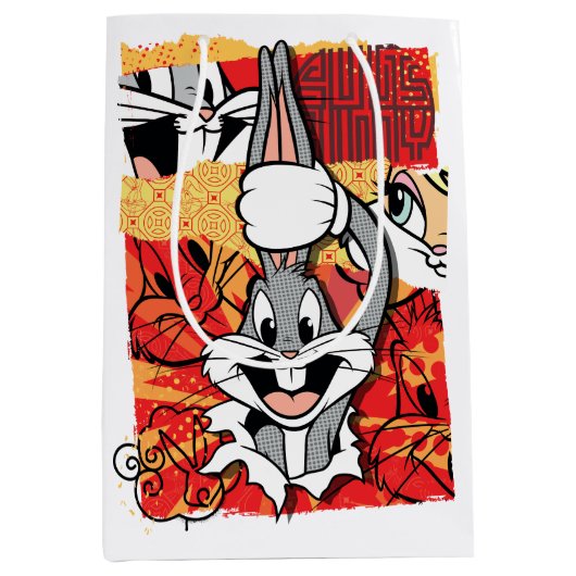 LOONEY TUNES™ | BUGS BUNNY™ Pop-up grafisch Medium Cadeauzakje (Voorkant)