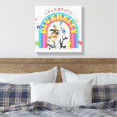 LOONEY TUNES™ - Celebrate Diversity Pride Rainbow Canvas Afdruk (Insitu (Slaapkamer))