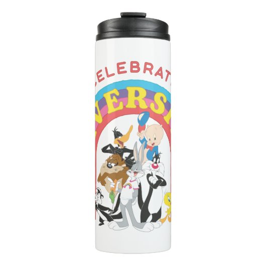 LOONEY TUNES™ - Celebrate Diversity Pride Rainbow Thermosbeker (Voorkant)