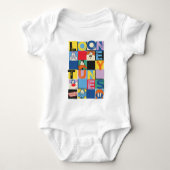 LOONEY TUNES™ Character Checker Blocks Romper (Voorkant)