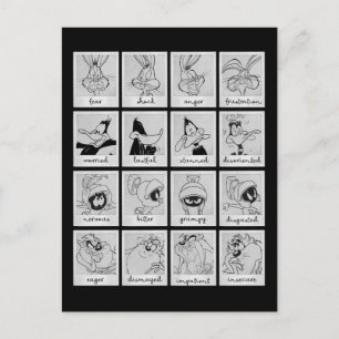 LOONEY TUNES™ Character Emotion Chart Briefkaart