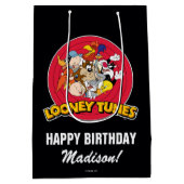 LOONEY TUNES™ Character Group | Geboortedag Medium Cadeauzakje (Achterkant)