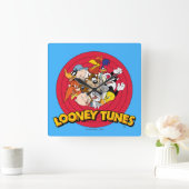 LOONEY TUNES™ Character Logo Vierkante Klok (Huis)