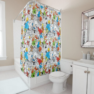 LOONEY TUNES™ Colour Pop Pattern Douchegordijn