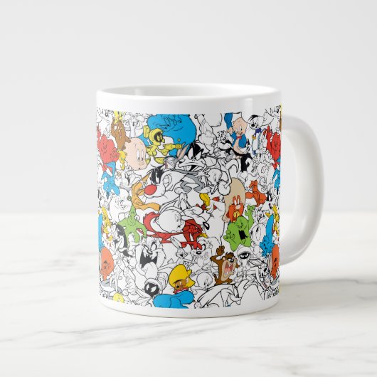 LOONEY TUNES™ Colour Pop Pattern Extra Grote Beker (Voorkant rechts)
