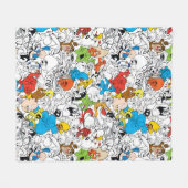 LOONEY TUNES™ Colour Pop Pattern Fleece Deken (Voorkant (Horizontaal))