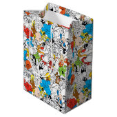 LOONEY TUNES™ Colour Pop Pattern Medium Cadeauzakje (Achterkant Gekanteld)