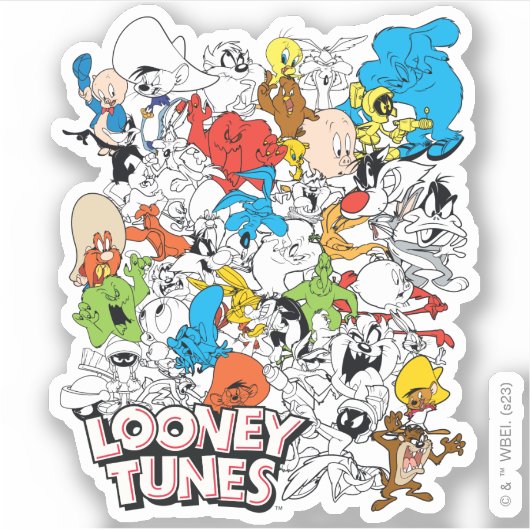 LOONEY TUNES™ Colour Pop Pattern Sticker (Voorkant)