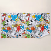 LOONEY TUNES™ Colour Pop Pattern Strandlaken (Voorkant)