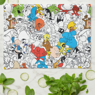 LOONEY TUNES™ Colour Pop Pattern Theedoek