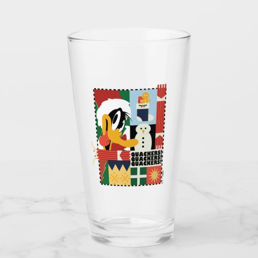 LOONEY TUNES™ DAFFY DUCK™ Holiday Quackers Glas (Voorkant)
