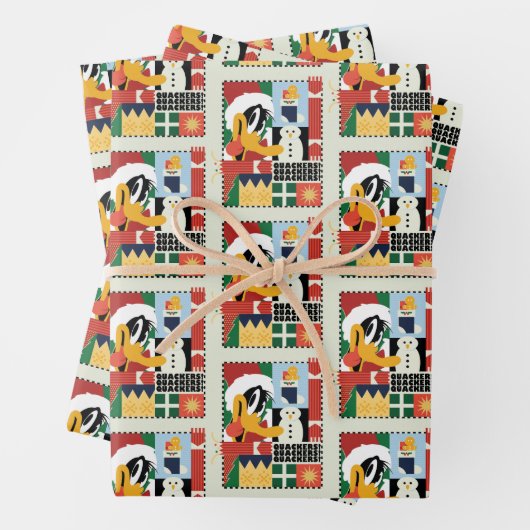 LOONEY TUNES™ DAFFY DUCK™ Holiday Quackers Inpakpapier Vel (In situ)