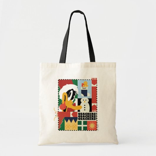 LOONEY TUNES™ DAFFY DUCK™ Holiday Quackers Tote Bag (Voorkant)