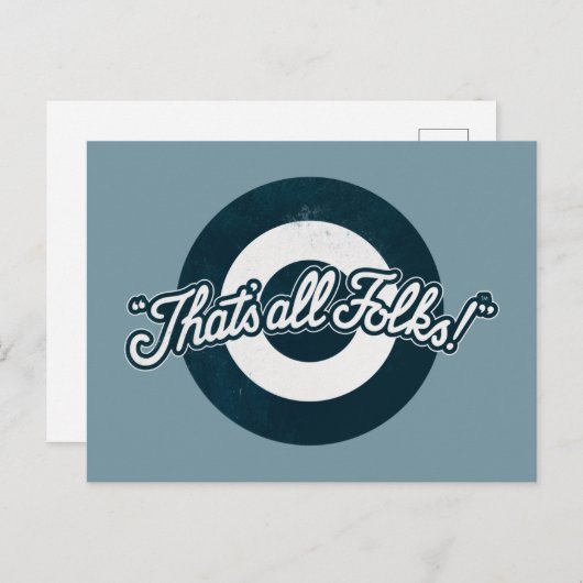 LOONEY TUNES™ "DAT IS ALLE FOLKS!™" BRIEFKAART (Voorkant / Achterkant)