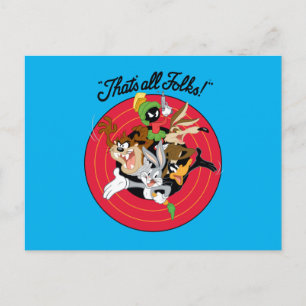 LOONEY TUNES™ "DAT IS ALLE FOLKS!™" Bullseye Group Briefkaart