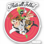 LOONEY TUNES™ "DAT IS ALLE FOLKS!™" Bullseye Group Sticker (Voorkant)