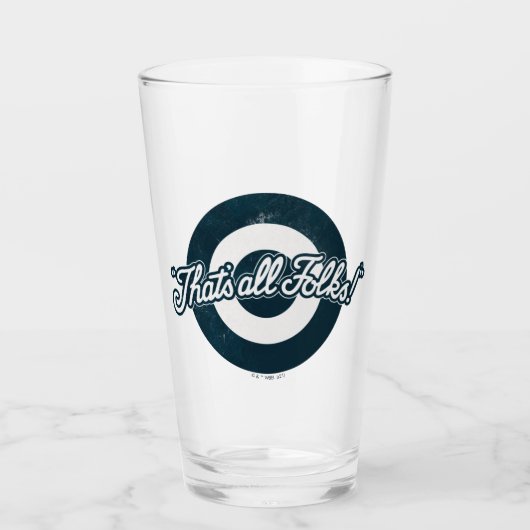  LOONEY TUNES™ "DAT IS ALLE FOLKS!™" GLAS (Voorkant)