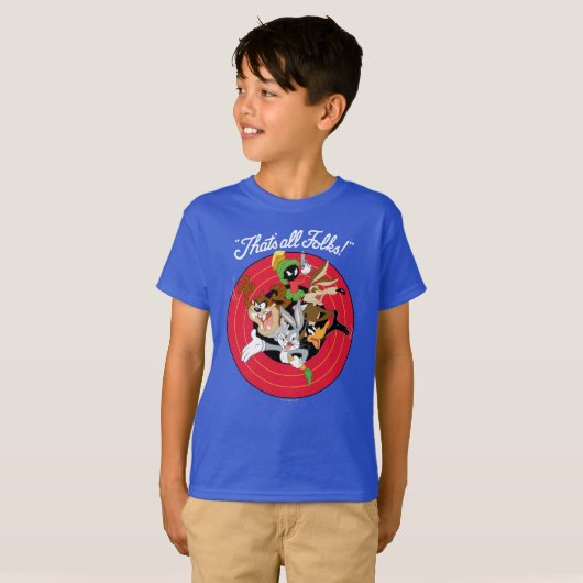 LOONEY TUNES™ "DAT IS ALLEMAAL FOLKS!™" Bullseye G T-shirt (Voorkant volledig)