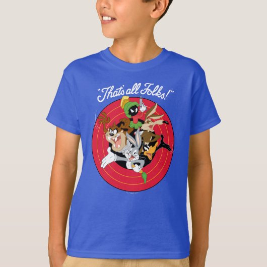 LOONEY TUNES™ "DAT IS ALLEMAAL FOLKS!™" Bullseye G T-shirt (Voorkant)