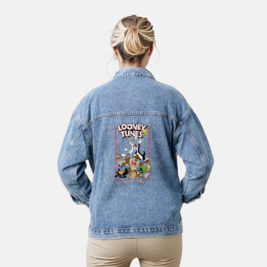 LOONEY TUNES™ "DAT IS ALLEMAAL FOLKS!™" Group Stac Denim Jacket (Model)