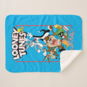 LOONEY TUNES™ "DAT IS ALLEMAAL FOLKS!™" Group Stac Sherpa Deken (Voorkant (horizontaal))