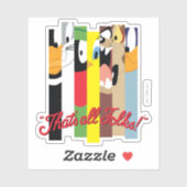 LOONEY TUNES™ DAT ZIJN ALLE FOLKS!™ GESLACHT teken Sticker (Vel)