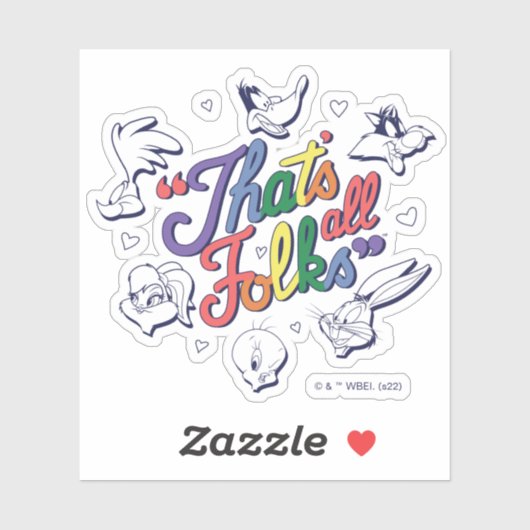 LOONEY TUNES™ - Dat zijn allemaal Folks! Pride Bad Sticker (Vel)