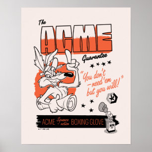 LOONEY TUNES™   DRAGE E. COYOTE™ ACME Boxing Glove Poster