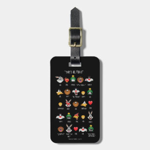 LOONEY TUNES™ Emoji Chart Bagagelabel