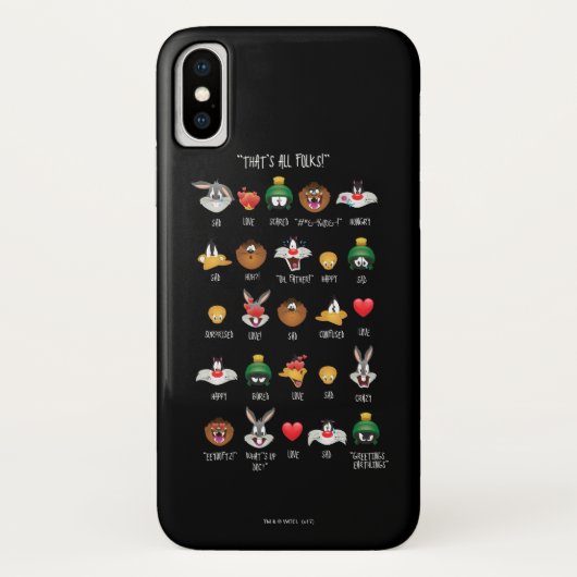 LOONEY TUNES™ Emoji Chart Case-Mate iPhone Case (Achterkant)