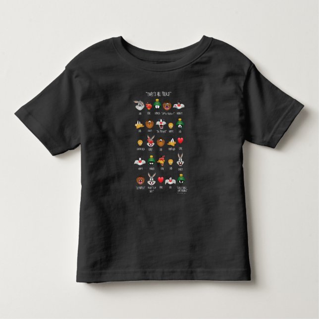 LOONEY TUNES™ Emoji Chart Kinder Shirts (Voorkant)