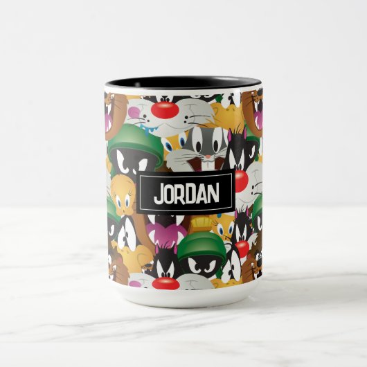 LOONEY TUNES™ Emoji Patroon | Jouw namen toevoegen Mok (Midden)