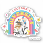 LOONEY TUNES™ - gevierde diversiteit: regenboog Sticker (Voorkant)