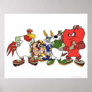 LOONEY TUNES™ Groepshonkbalfoto Poster