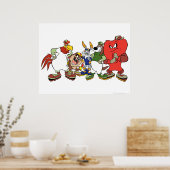 LOONEY TUNES™ Group Baseball Afbeelding Poster (Keuken)
