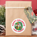 LOONEY TUNES™ Group Christmas Wreath<br><div class="desc">Découvrez cet autocollant de Noël amusant Looney Tunes avec Bugs Bunny,  Daffy Duck,  Tweety Bird,  Marvin the Martian et Foghorn Leghorn.</div>