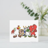 LOONEY TUNES™ Group Rollerblade Afbeelding Briefkaart (Staand voorkant)